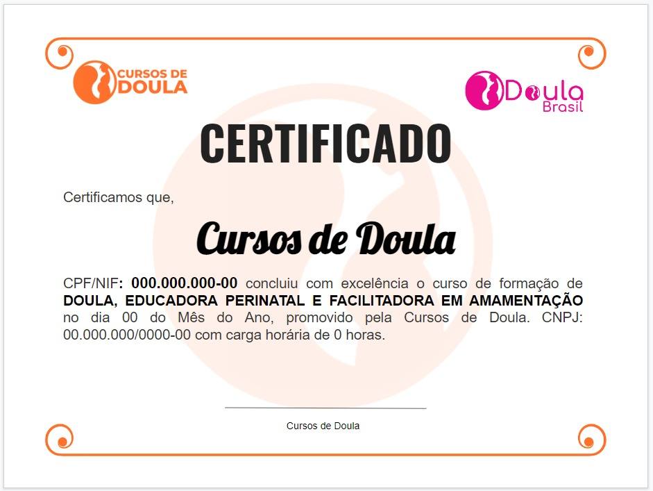 Ao final do curso você recebe um certificado.
